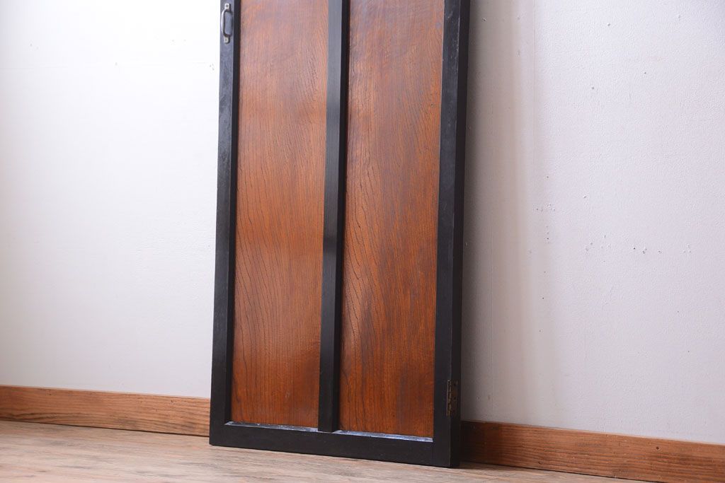 和製アンティーク　腰板欅材!古い木のドア(扉)