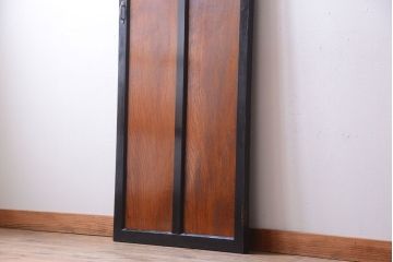 和製アンティーク　腰板欅材!古い木のドア(扉)