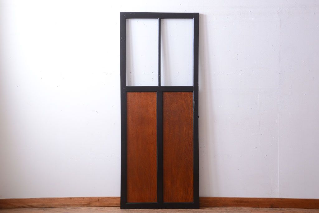 和製アンティーク　腰板欅材!古い木のドア(扉)