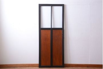 和製アンティーク　腰板欅材!古い木のドア(扉)