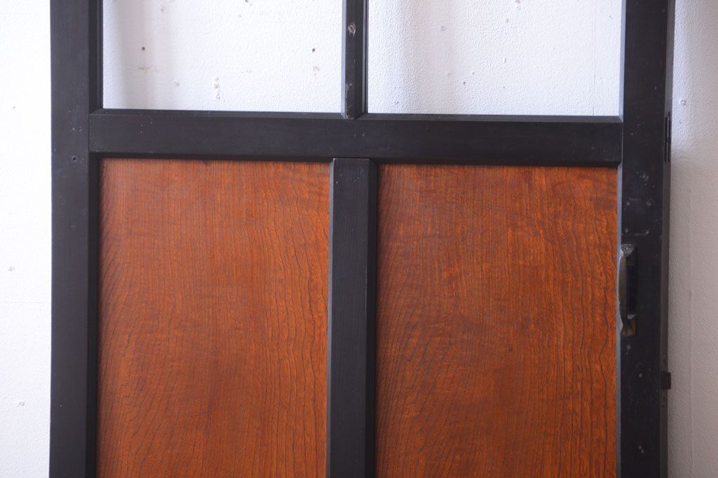 和製アンティーク　腰板欅材!古い木のドア(扉)