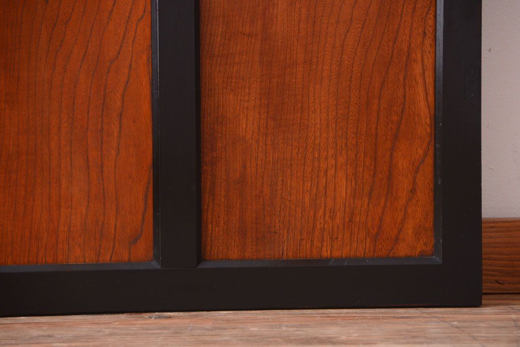 和製アンティーク　腰板欅材!古い木のドア(扉)