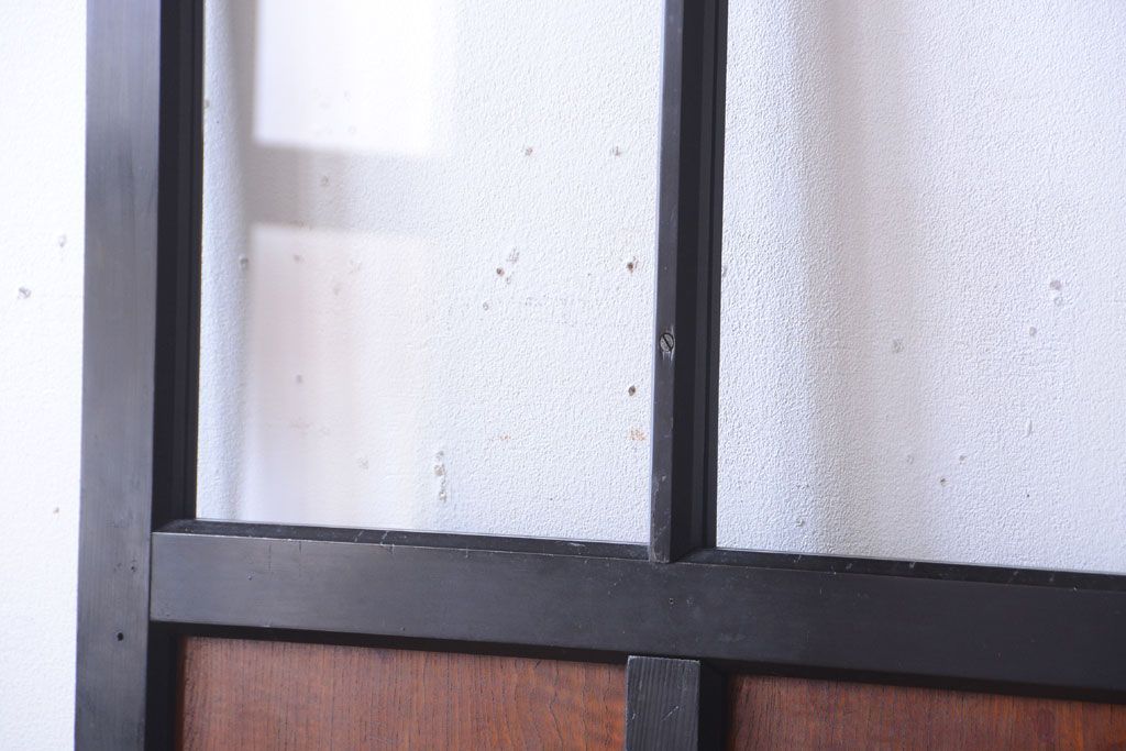 和製アンティーク　腰板欅材!古い木のドア(扉)