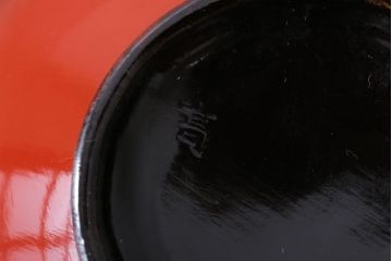 和製アンティーク　松竹梅　朱塗り木製椀5客セット(2)