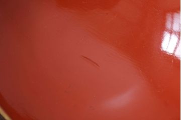 和製アンティーク　松竹梅　朱塗り木製椀5客セット(2)