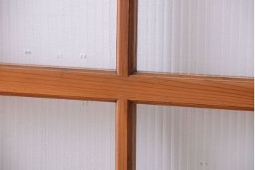 昭和レトロ　モールガラス入り!シンプルな引き戸2枚セット