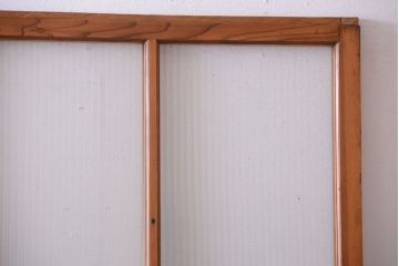 昭和レトロ　モールガラス入り!シンプルな引き戸2枚セット