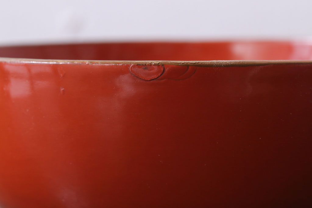 和製アンティーク　松竹梅の朱塗り椀5客セット(2)