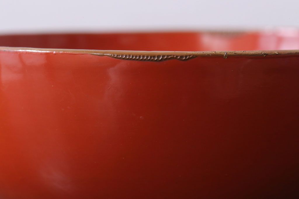 和製アンティーク　松竹梅の朱塗り椀5客セット(2)