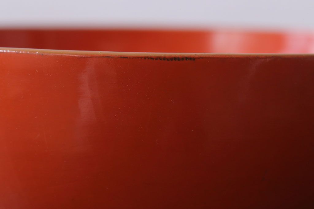 和製アンティーク　松竹梅の朱塗り椀5客セット(2)