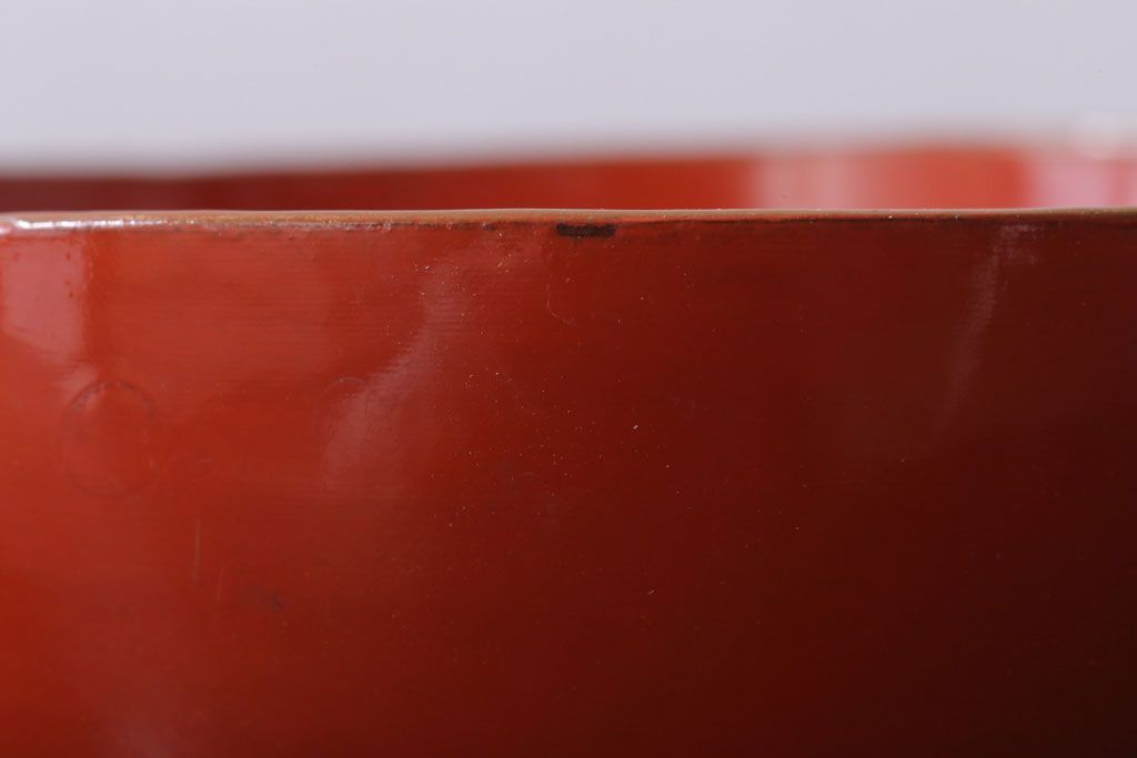 和製アンティーク　松竹梅の朱塗り椀5客セット(2)