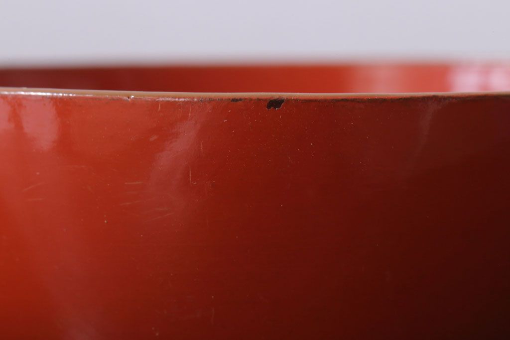 和製アンティーク　松竹梅の朱塗り椀5客セット(2)