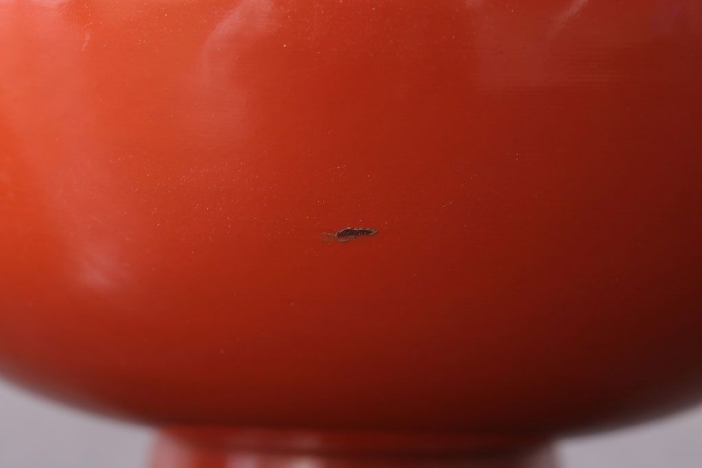 和製アンティーク　松竹梅の朱塗り椀5客セット(2)