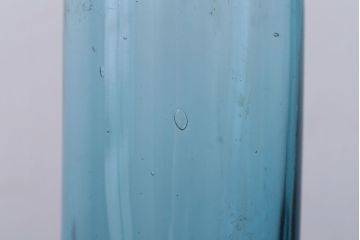 アンティーク雑貨　昭和レトロ　青色!気泡入りの古いガラス瓶3本セット(2)