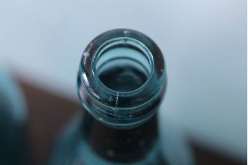 アンティーク雑貨　アンティーク　青色!気泡入りの古いガラス瓶3本セット(1)