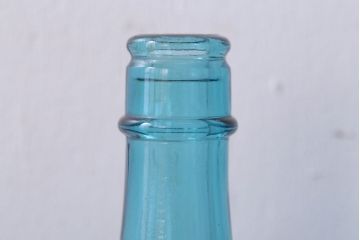 アンティーク雑貨　アンティーク　青色!気泡入りの古いガラス瓶3本セット(1)