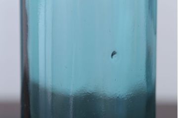 アンティーク雑貨　アンティーク　青色!気泡入りの古いガラス瓶3本セット(1)