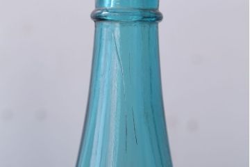 アンティーク雑貨　アンティーク　青色!気泡入りの古いガラス瓶3本セット(1)