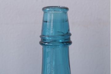 アンティーク雑貨　アンティーク　青色!気泡入りの古いガラス瓶3本セット(2)