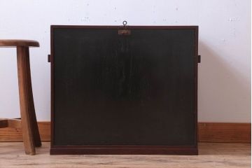 アンティーク家具　和製アンティーク　栗材製!慳貪扉の収納箱(収納棚)
