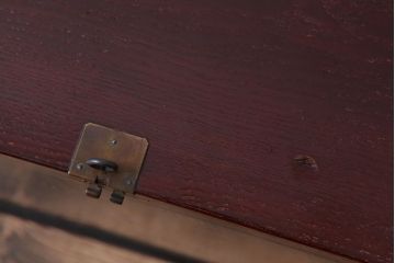 アンティーク家具　和製アンティーク　栗材製!慳貪扉の収納箱(収納棚)