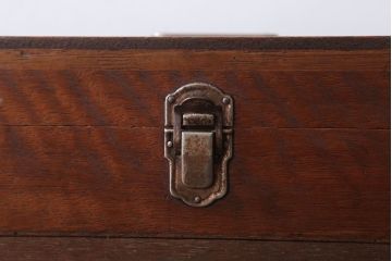 アンティーク雑貨　昭和レトロ　仕切り付き!小物収納用アンティーク木箱(小箱)