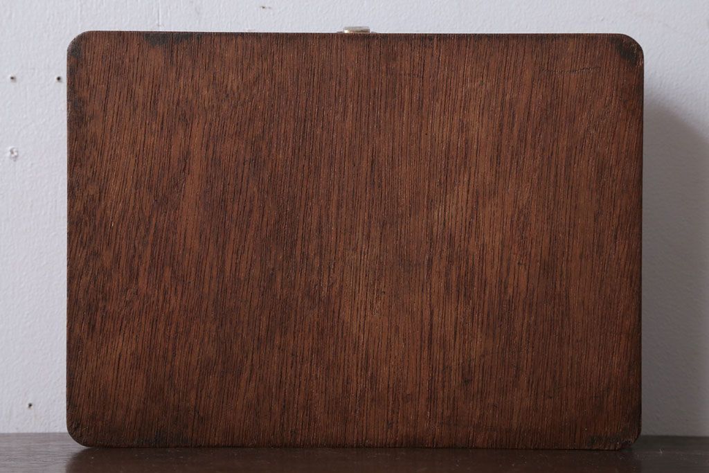 アンティーク雑貨　昭和レトロ　仕切り付き!小物収納用アンティーク木箱(小箱)