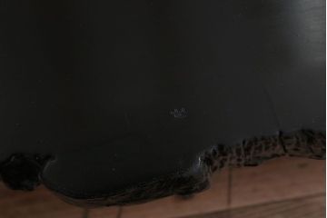 中古　民芸家具　花梨一枚板　唐木材の座卓(カリン材)