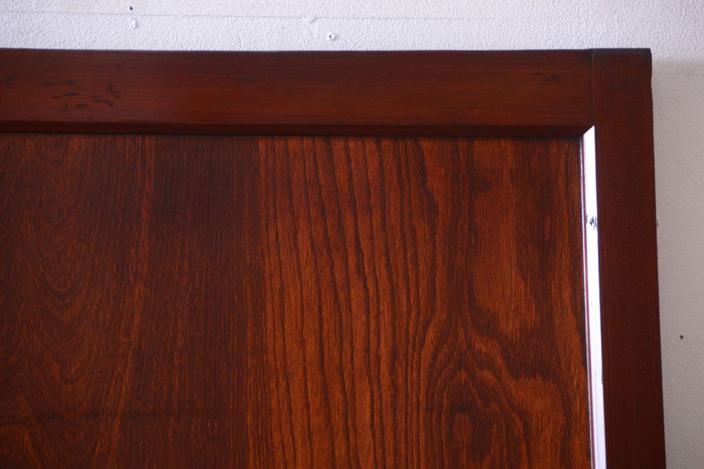 和製アンティーク　古い木のガラス帯戸2枚セット