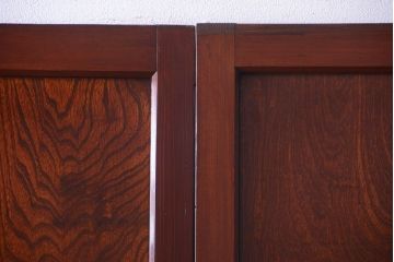 和製アンティーク　古い木のガラス帯戸2枚セット
