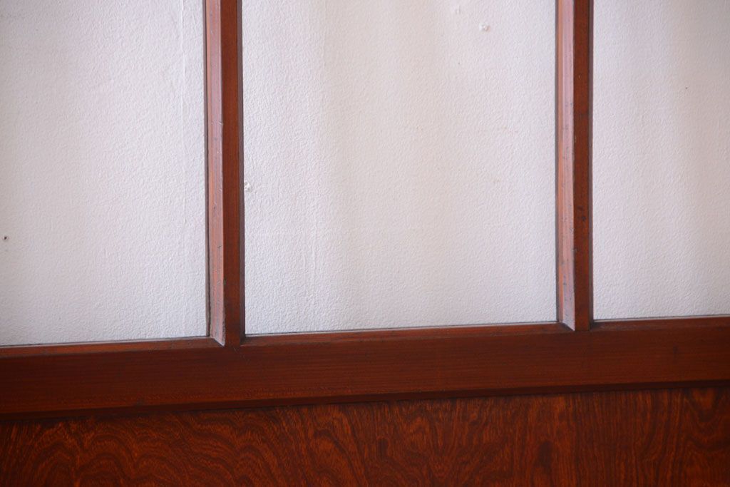 和製アンティーク　古い木のガラス帯戸2枚セット