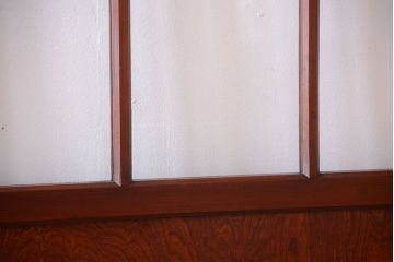 和製アンティーク　古い木のガラス帯戸2枚セット