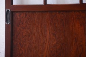 和製アンティーク　古い木のガラス帯戸2枚セット