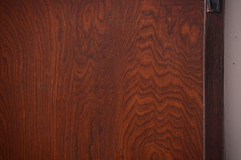 和製アンティーク　古い木のガラス帯戸2枚セット