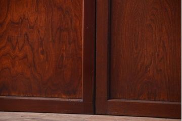 和製アンティーク　古い木のガラス帯戸2枚セット