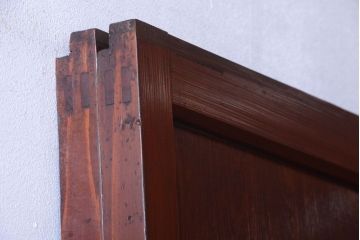 和製アンティーク　古い木のガラス帯戸2枚セット