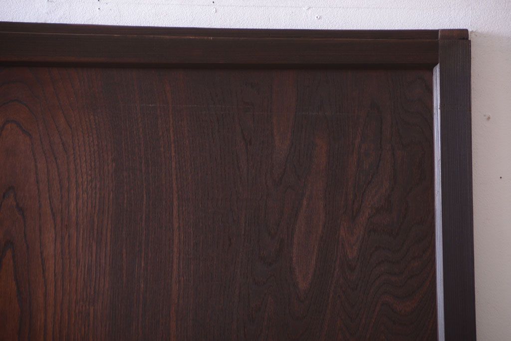 和製アンティーク　古い木のガラス帯戸2枚セット