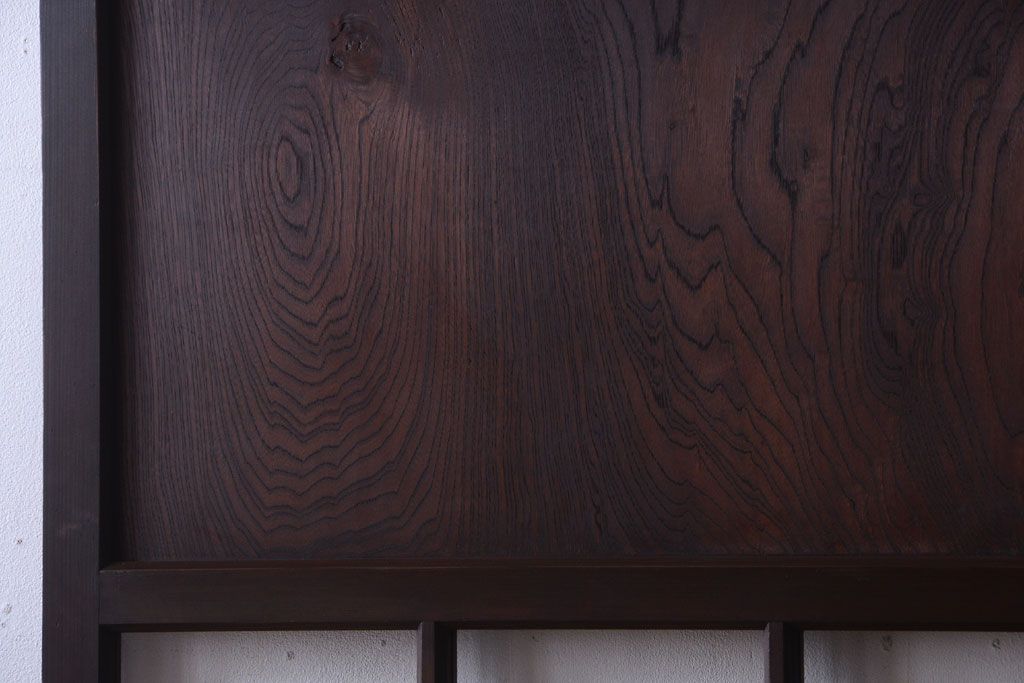 和製アンティーク　古い木のガラス帯戸2枚セット