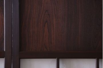 和製アンティーク　古い木のガラス帯戸2枚セット