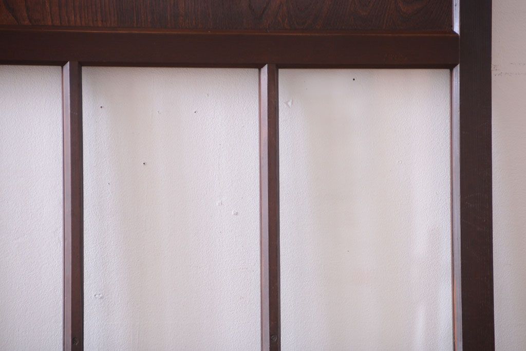 和製アンティーク　古い木のガラス帯戸2枚セット