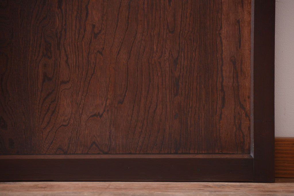 和製アンティーク　古い木のガラス帯戸2枚セット