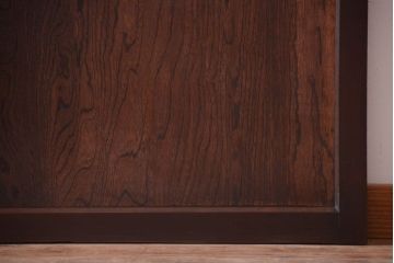 和製アンティーク　古い木のガラス帯戸2枚セット