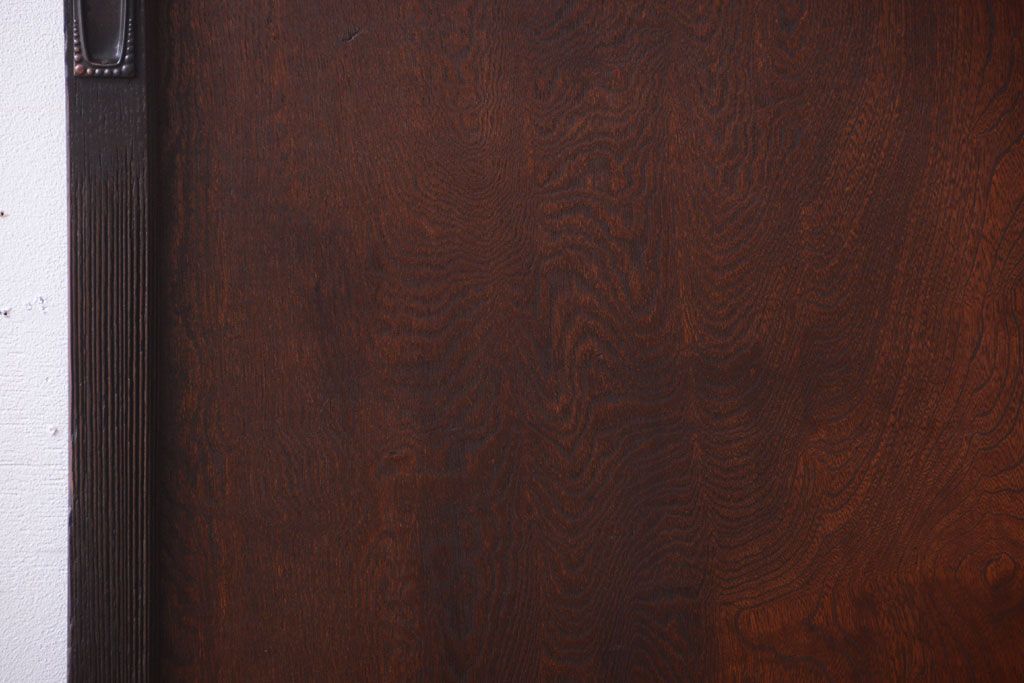 和製アンティーク　古い木のガラス帯戸2枚セット