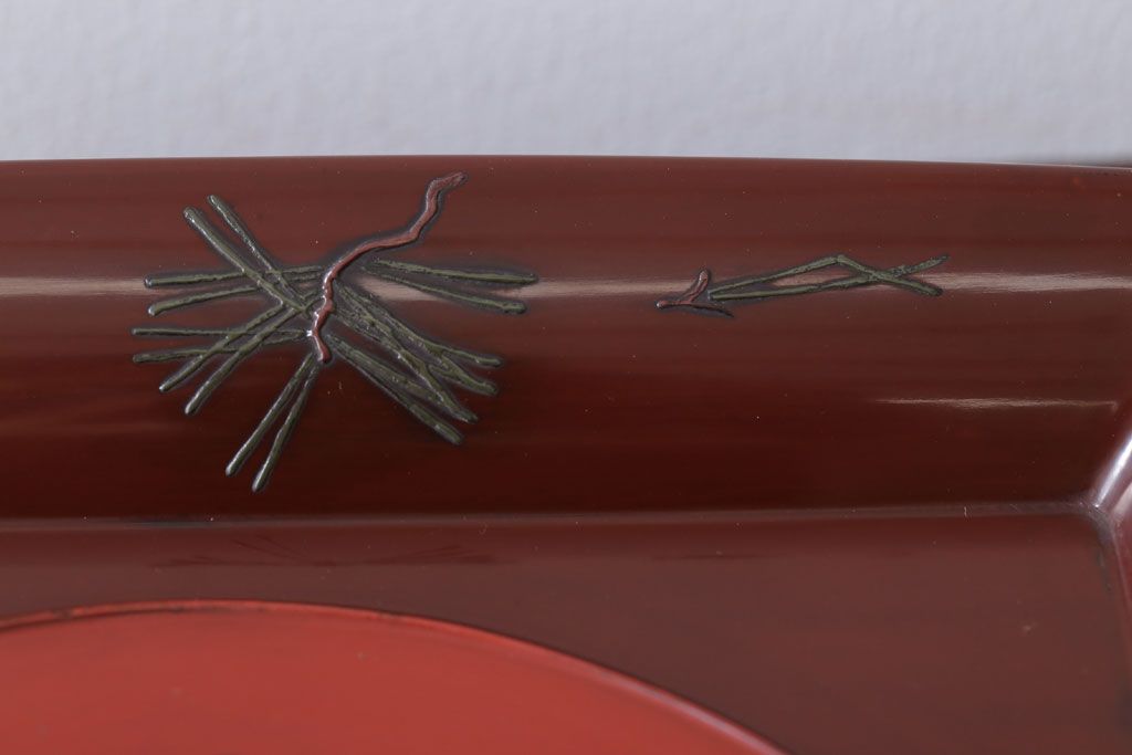 アンティーク雑貨　和製アンティーク　古い欅材のお盆(トレー)