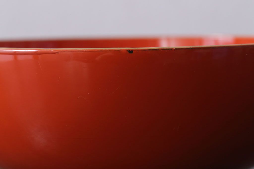 アンティーク雑貨　和製アンティーク　上品な花鳥柄の沈金朱塗椀5客セット