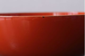 アンティーク雑貨　和製アンティーク　上品な花鳥柄の沈金朱塗椀5客セット