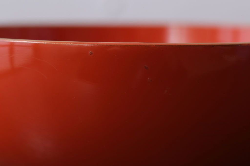 アンティーク雑貨　和製アンティーク　上品な花鳥柄の沈金朱塗椀5客セット(3)