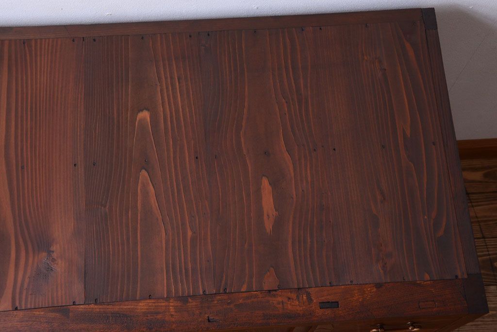 アンティーク家具　和製アンティーク　前面欅材!古い収納棚(戸棚)