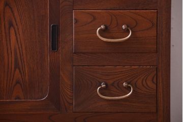 アンティーク家具　和製アンティーク　前面欅材!古い収納棚(戸棚)