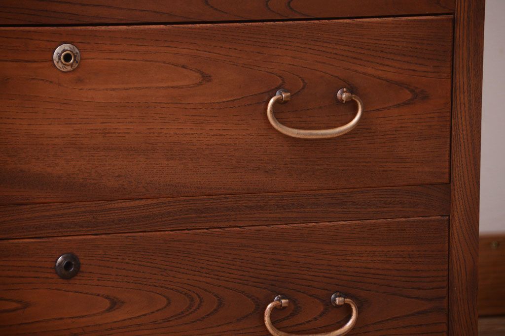 アンティーク家具　和製アンティーク　前面欅材!古い収納棚(戸棚)